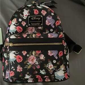 Floral Alice in Wonderland Loungefly Mini Backpack